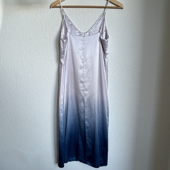 Reformation Ombré Sofia 100% Silk Slip Midi Dress Blue Lavender size 0 $278 Prom - Picture 7 of 14